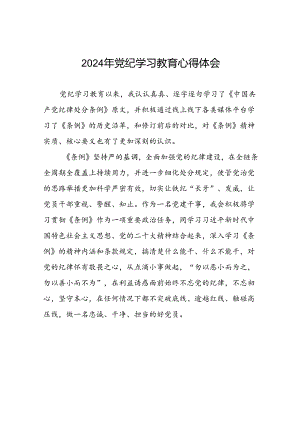 2024年党纪学习教育关于学习新修改版中国共产党纪律处分条例学习心得体会二十一篇.docx