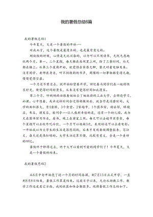 我的暑假总结6篇.docx