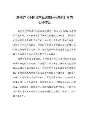 关于2024年新修订中国共产党纪律处分条例的学习与感悟十三篇.docx