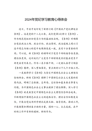 乡镇干部关于2024年党纪教育活动的心得体会发言材料十四篇.docx