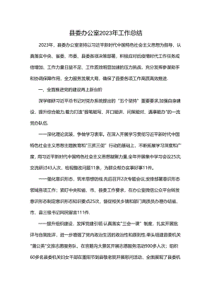县委办公室2023年工作总结.docx