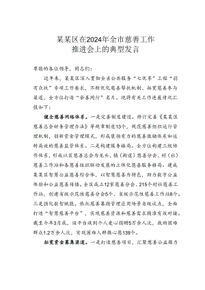 某某区在2024年全市慈善工作推进会上的典型发言.docx