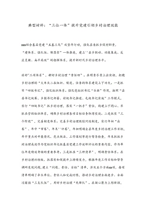 典型材料：“三位一体”提升党建引领乡村治理效能.docx