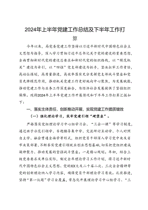 局党委2024年上半年党建工作总结及下半年工作打算.docx