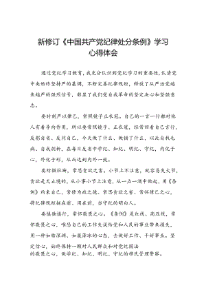2024新修订中国共产党纪律处分条例学党纪谈体会优秀范文二十二篇.docx