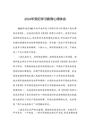 2024年党纪学习教育关于学习《中国共产党纪律处分条例》的心得体会二十一篇.docx