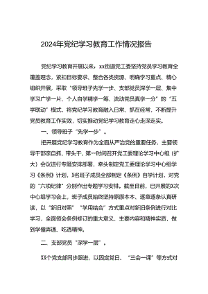 2024年党纪学习教育开展情况的工作汇报27篇.docx
