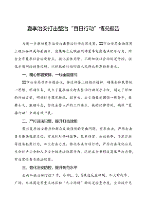 二十三篇2024年公安深入推进夏季治安打击整治行动情况报告.docx