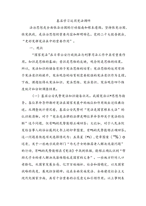 基层学习运用宪法调研.docx