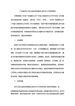 广东省农村小型公益性项目建设以奖代补工作指导意见-全文及解读.docx