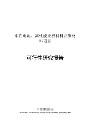 柔性电池、高性能正极材料及碳材料项目可行性研究报告.docx