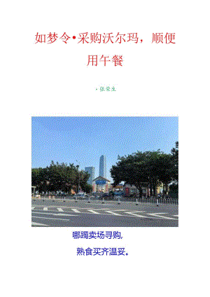 如梦令-采购沃尔玛顺便用午餐.docx