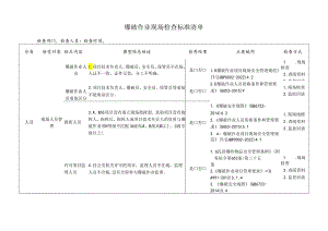 爆破作业现场检查标准清单.docx