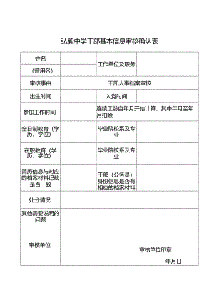 弘毅中学干部基本信息审核确认表.docx