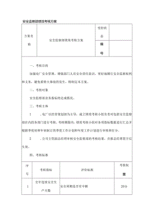 安全监察部绩效考核方案.docx