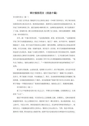 审计报告范文(优选十篇).docx