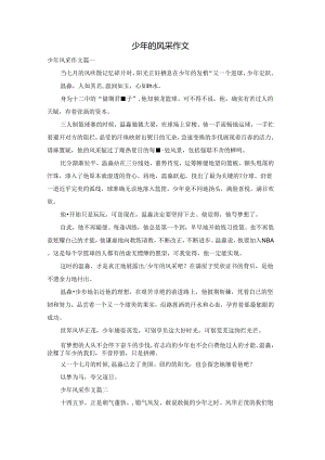 少年的风采作文.docx