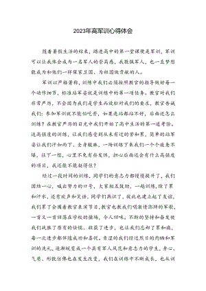 高军训心得体会.docx