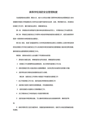 高等学校消防安全管理制度.docx