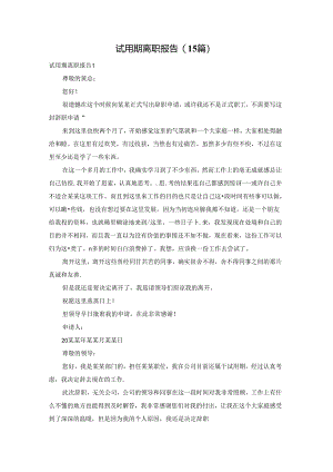试用期离职报告(15篇).docx