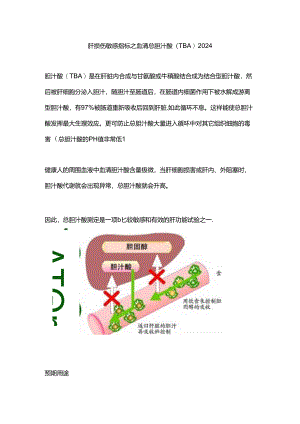 肝损伤敏感指标之血清总胆汁酸（TBA）2024.docx