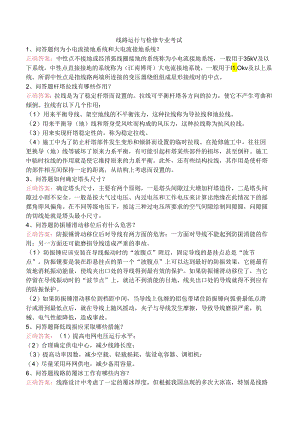 线路运行与检修专业考试.docx
