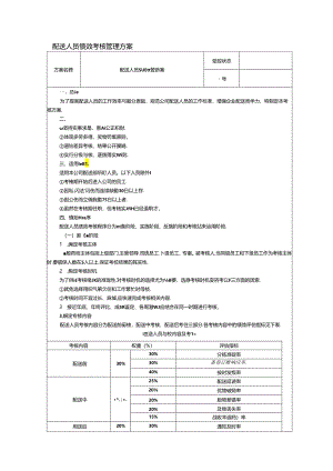 配送人员绩效考核管理方案.docx