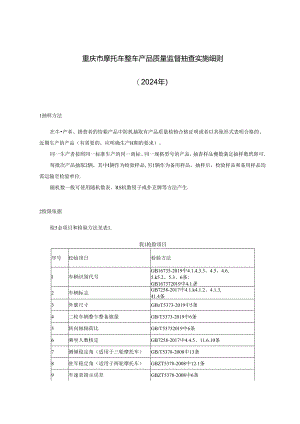 重庆市摩托车整车产品质量监督抽查实施细则（2024年）2024.06.28.docx
