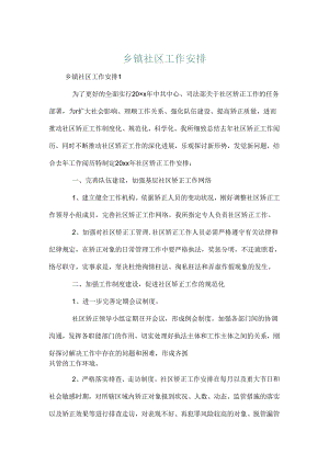 乡镇社区工作计划.docx