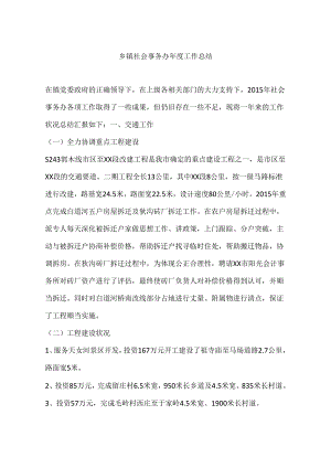 乡镇社会事务办年度工作总结.docx