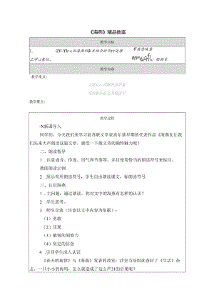 《海燕》精品教案.docx
