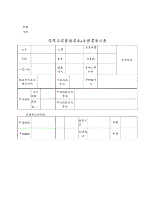 医院急需紧缺专业人才报名登记表.docx