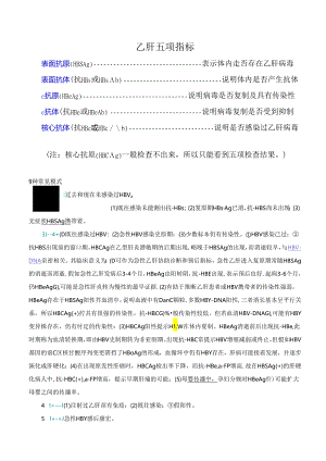 乙肝五项详细对照表及肝功能检查指标(一目了然版).docx