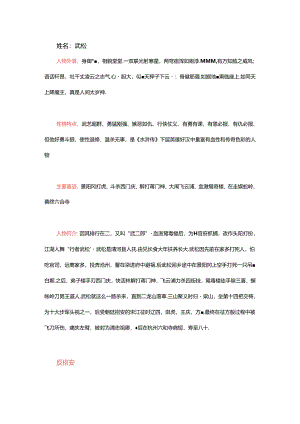 九上名著《水浒传》人物深度分析 武松.docx