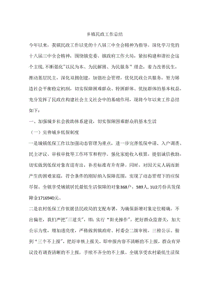 乡镇民政工作总结.docx