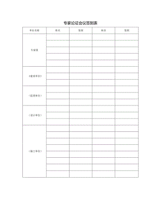 专家论证会议签到表.docx