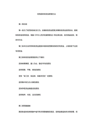 凤翔县财政资金管理办法.docx