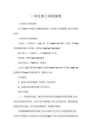 二审民事上诉状案例.docx