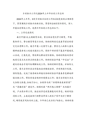 乡村振兴工作队2024年上半年驻村工作总结.docx