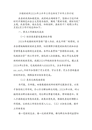 乡镇财政所2024年上半年工作总结及下半年工作计划.docx