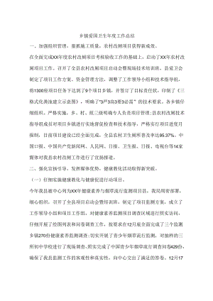 乡镇爱国卫生年度工作总结.docx