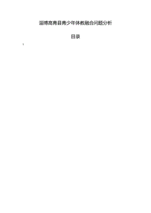 【《淄博高青县青少年体教融合问题分析》6300字】.docx