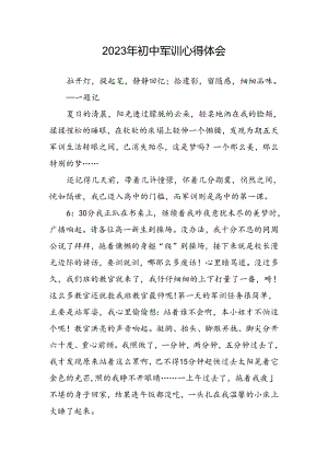 初中军训心得体会.docx
