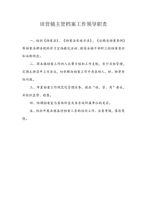 乡镇档案管理制度.精讲.docx