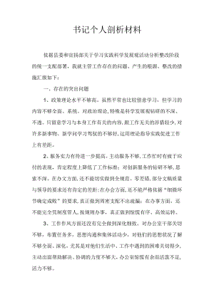 书记个人剖析材料.docx