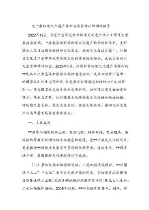 关于非物质文化遗产保护与传承情况的调研报告.docx