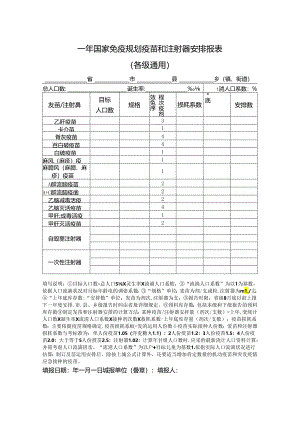 乡镇社区免疫规划精细化管理相关报表.docx