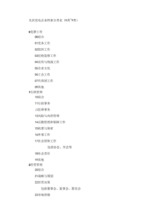 光伏发电企业档案分类表（0类～9类）.docx