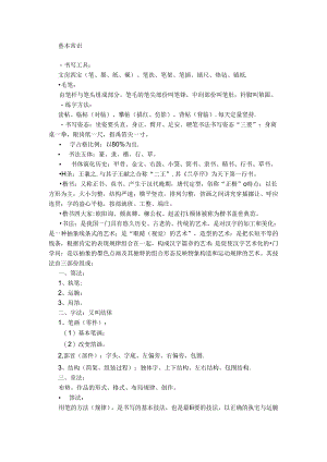 书法基本常识.docx