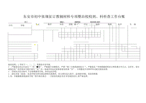 东安市初中依规征订教辅材料专项整治校校到、科科查工作台账.docx